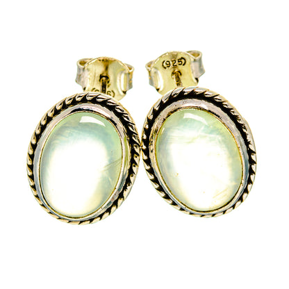 Aqua Chalcedony Earrings handcrafted by Ana Silver Co - EARR411534