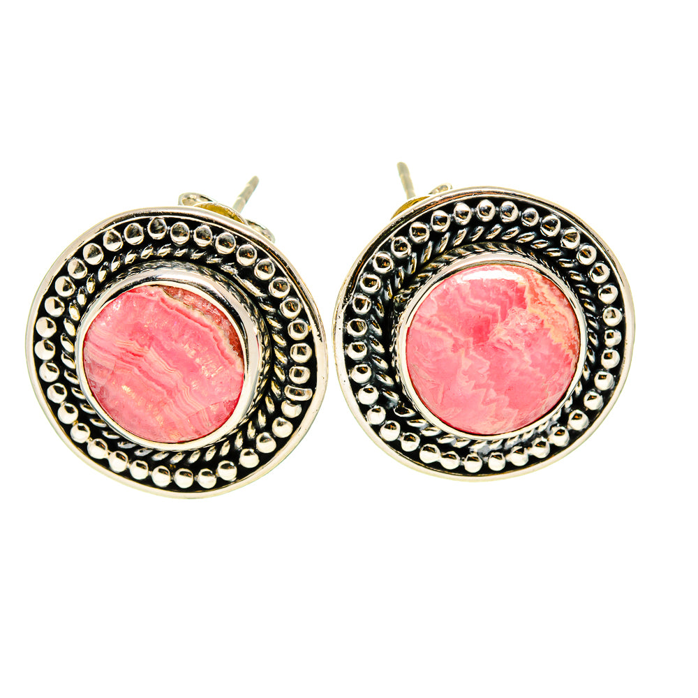 Rhodochrosite Earrings handcrafted by Ana Silver Co - EARR411978