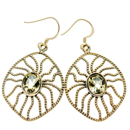 Green Amethyst Earrings handcrafted by Ana Silver Co - EARR412050