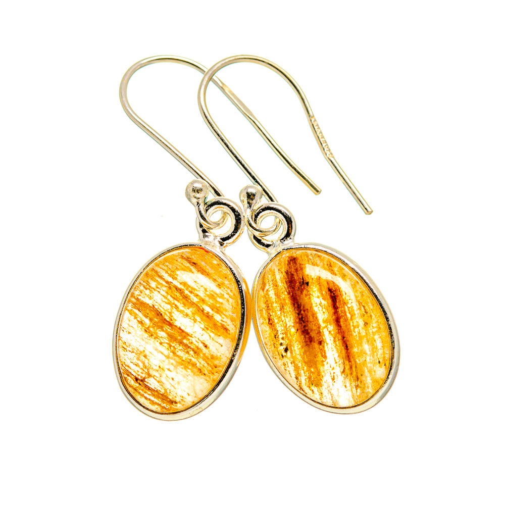 Rutilated Quartz Earrings handcrafted by Ana Silver Co - EARR412126