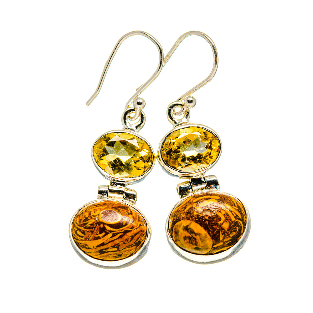 Chert Breccia Earrings handcrafted by Ana Silver Co - EARR412142