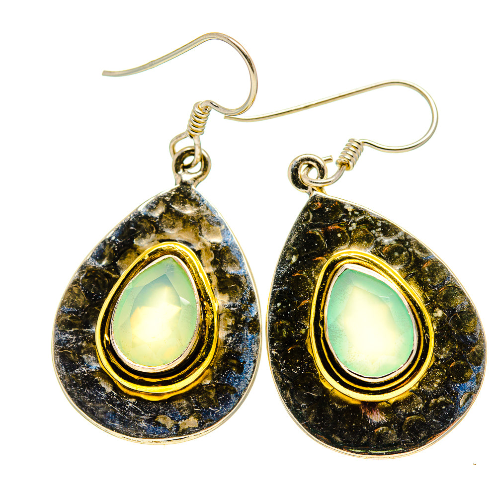 Aqua Chalcedony Earrings handcrafted by Ana Silver Co - EARR412205