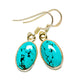 Tibetan Turquoise Earrings handcrafted by Ana Silver Co - EARR412247
