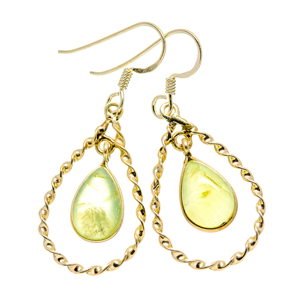 Prehnite Earrings handcrafted by Ana Silver Co - EARR412261