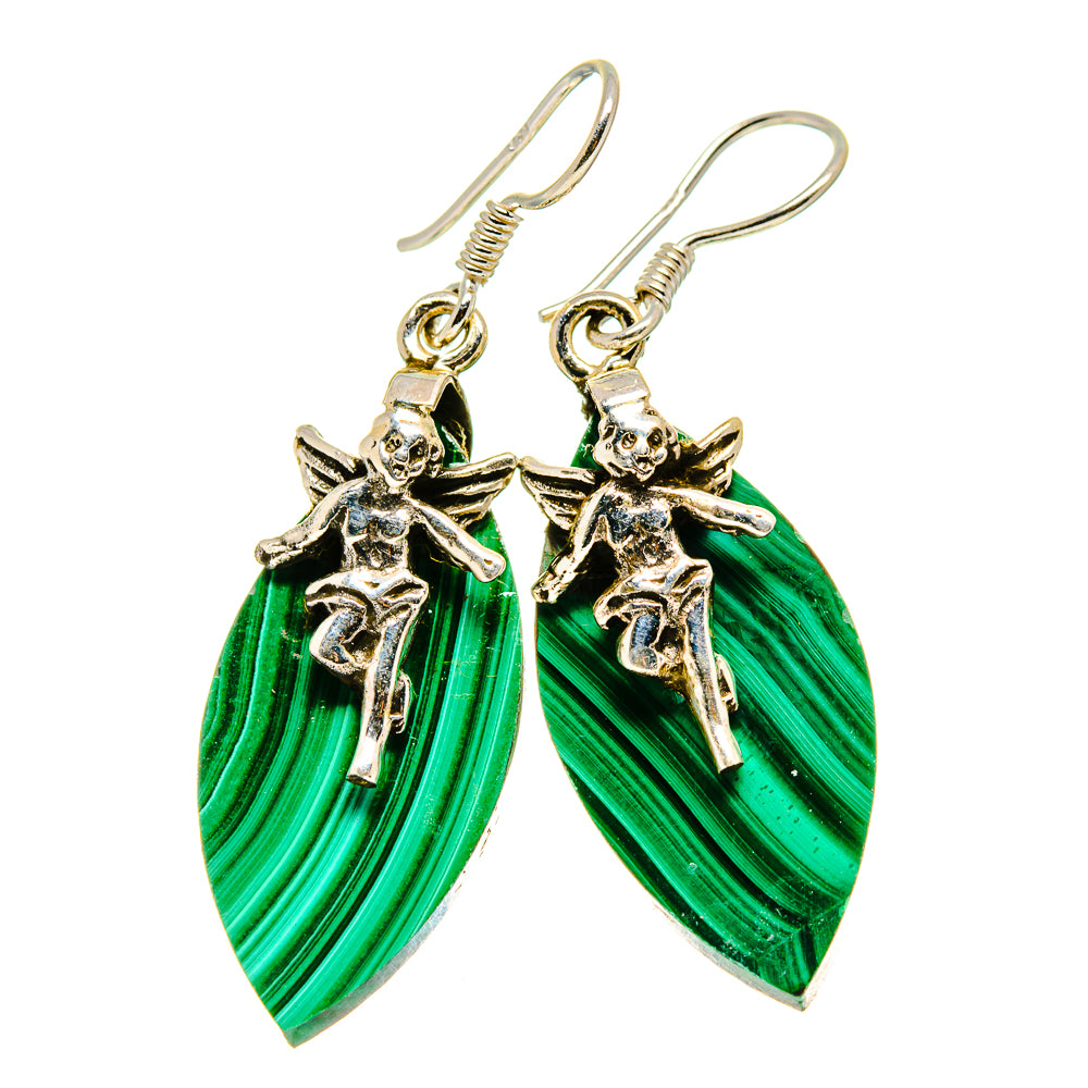 Malachite Earrings handcrafted by Ana Silver Co - EARR412274
