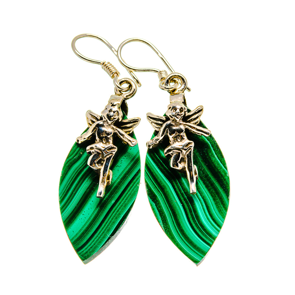 Malachite Earrings handcrafted by Ana Silver Co - EARR412596
