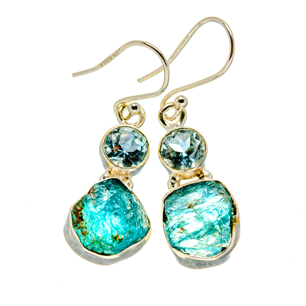 Blue Fluorite Earrings handcrafted by Ana Silver Co - EARR412642