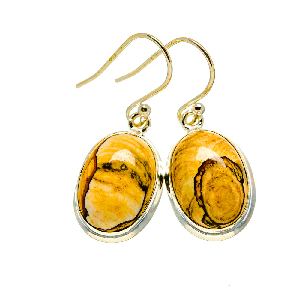 Picture Jasper Earrings handcrafted by Ana Silver Co - EARR412657