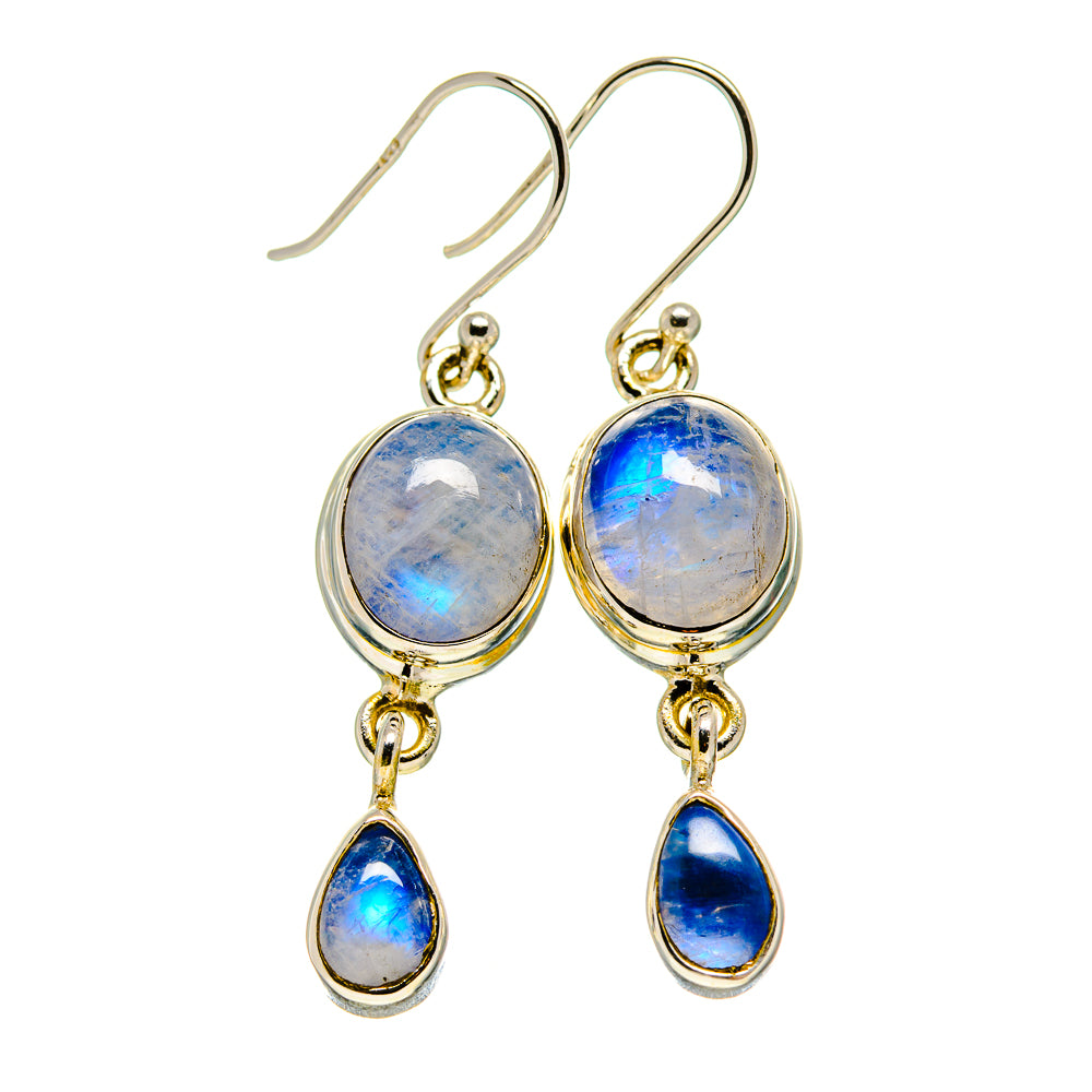 Rainbow Moonstone Earrings handcrafted by Ana Silver Co - EARR412677