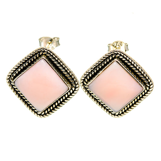Pink Opal Earrings handcrafted by Ana Silver Co - EARR412764