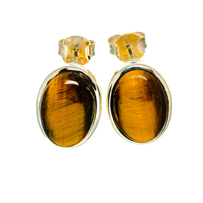 Tiger Eye Earrings handcrafted by Ana Silver Co - EARR412770