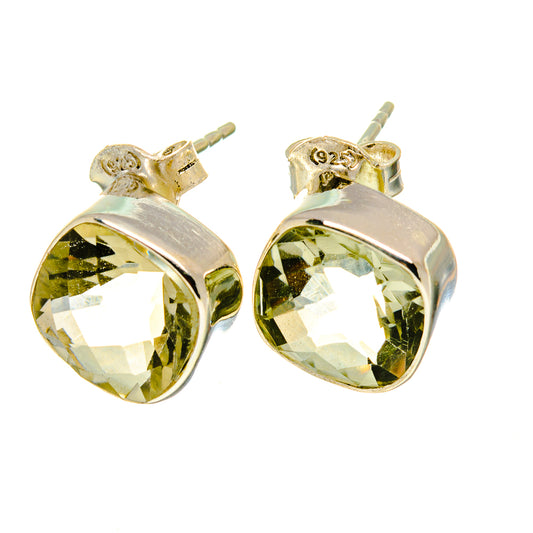 Green Amethyst Earrings handcrafted by Ana Silver Co - EARR412784
