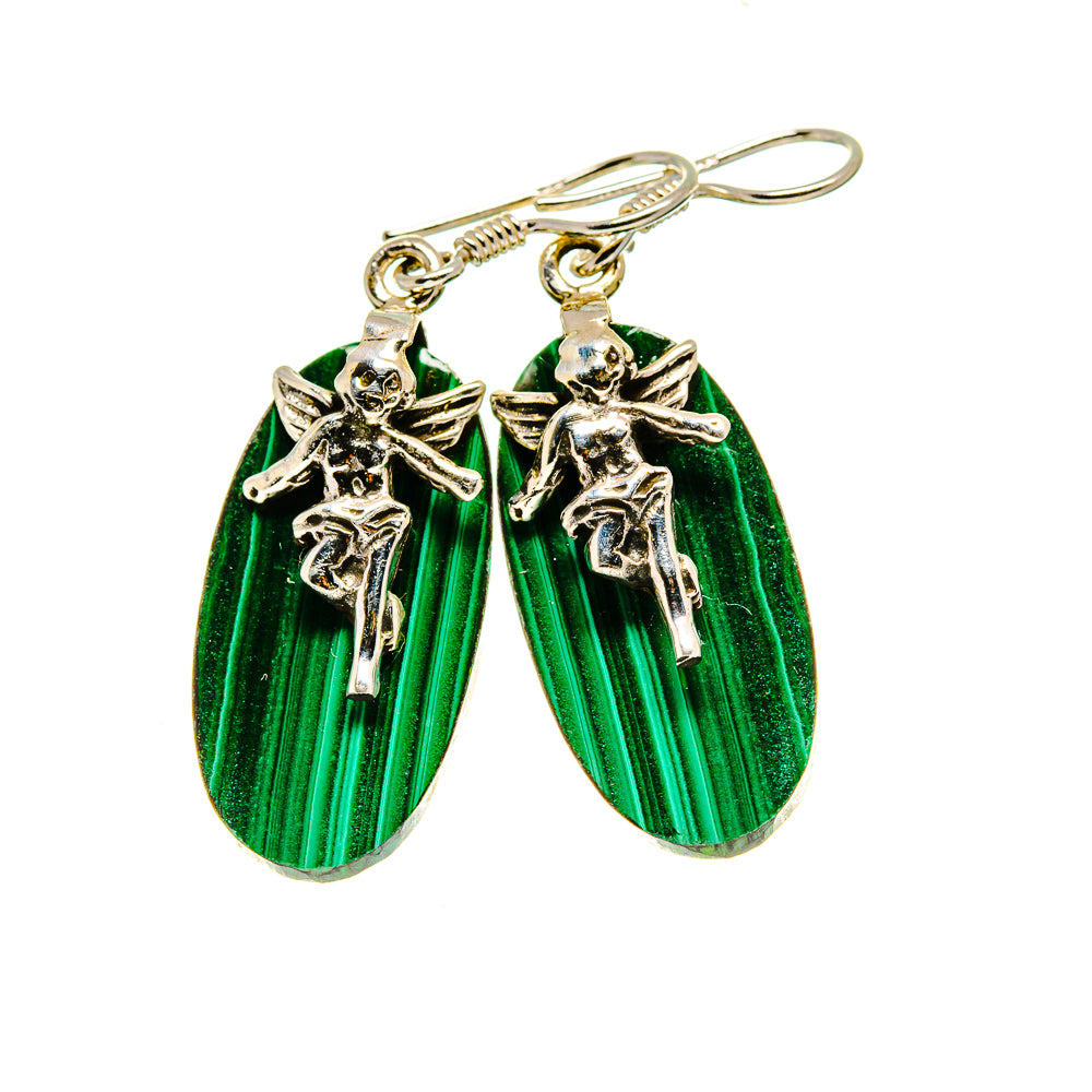 Malachite Earrings handcrafted by Ana Silver Co - EARR412807