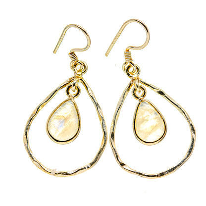 Rainbow Moonstone Earrings handcrafted by Ana Silver Co - EARR412820