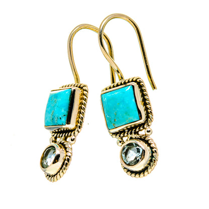 Arizona Turquoise Earrings handcrafted by Ana Silver Co - EARR412830