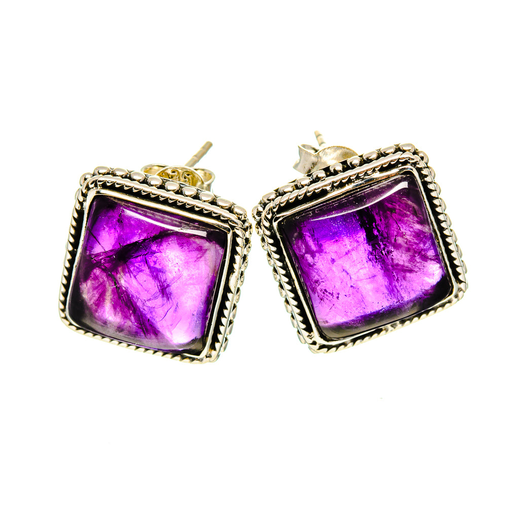 Amethyst Earrings handcrafted by Ana Silver Co - EARR412853