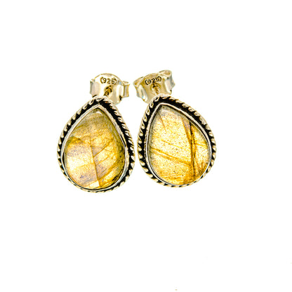 Labradorite Earrings handcrafted by Ana Silver Co - EARR412857