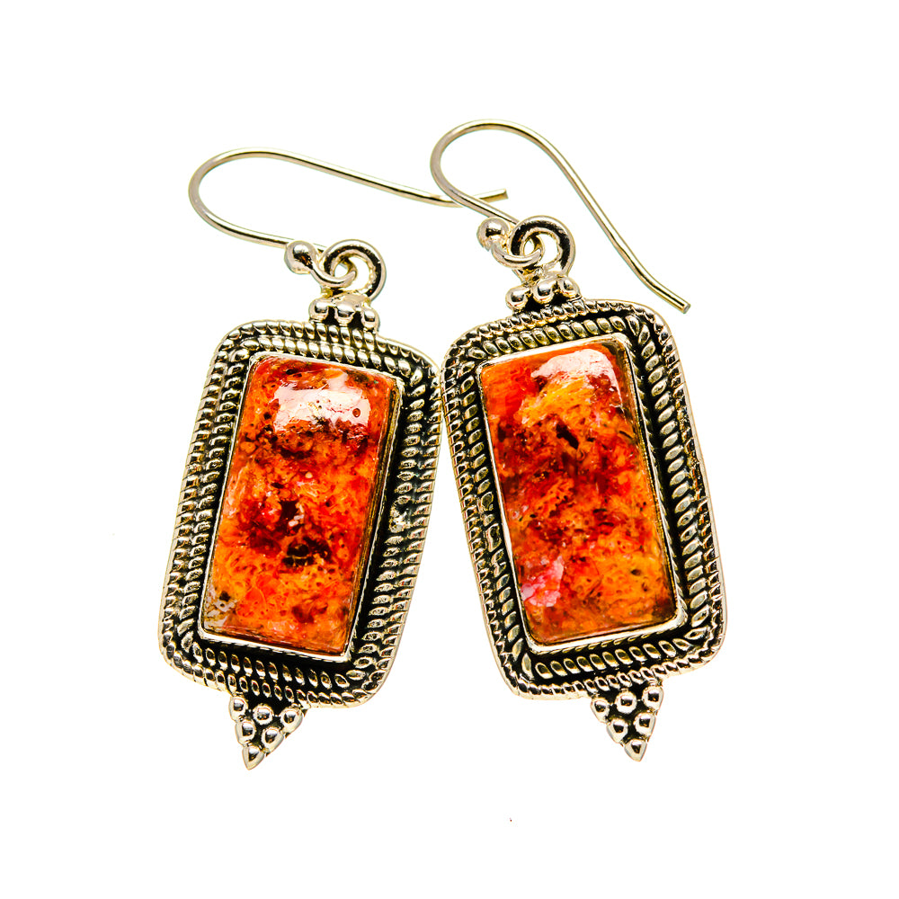 Sponge Coral Earrings handcrafted by Ana Silver Co - EARR412871