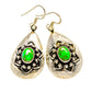Green Copper Composite Turquoise Earrings handcrafted by Ana Silver Co - EARR412874