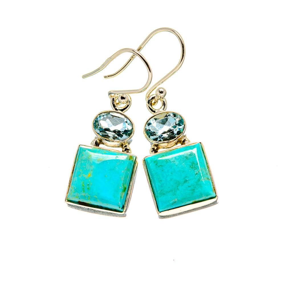 Arizona Turquoise Earrings handcrafted by Ana Silver Co - EARR412879
