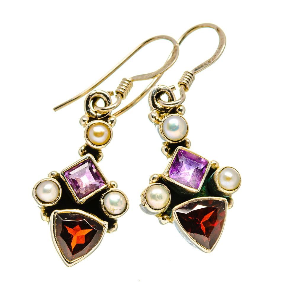 Garnet Earrings handcrafted by Ana Silver Co - EARR412898