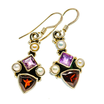 Garnet Earrings handcrafted by Ana Silver Co - EARR412898