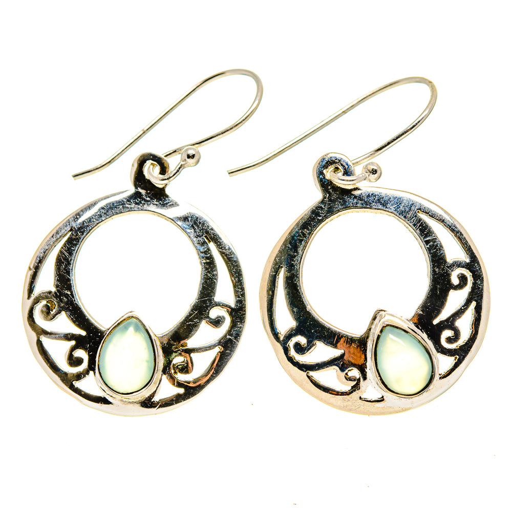 Aqua Chalcedony Earrings handcrafted by Ana Silver Co - EARR412908