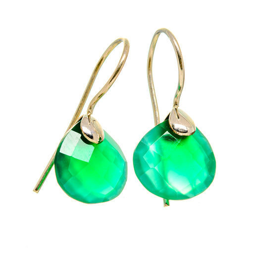 Green Onyx Earrings handcrafted by Ana Silver Co - EARR412920
