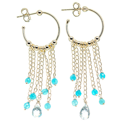 Blue Topaz Earrings handcrafted by Ana Silver Co - EARR412925