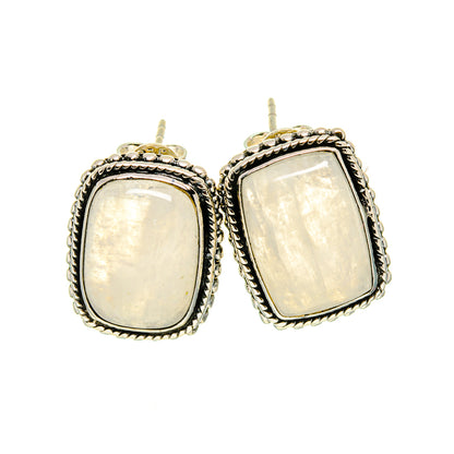 Rainbow Moonstone Earrings handcrafted by Ana Silver Co - EARR412936