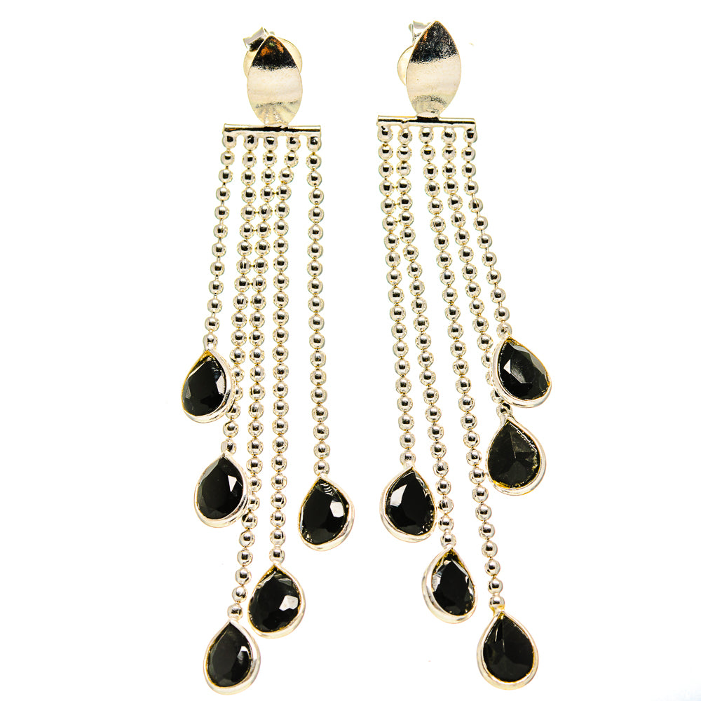 Black Onyx Earrings handcrafted by Ana Silver Co - EARR412937