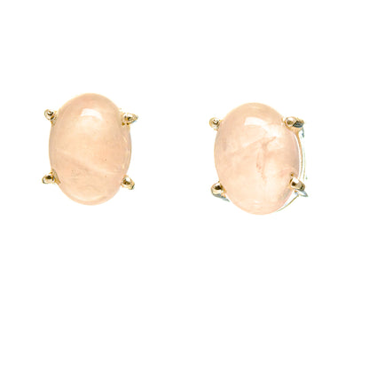Rose Quartz Earrings handcrafted by Ana Silver Co - EARR412947