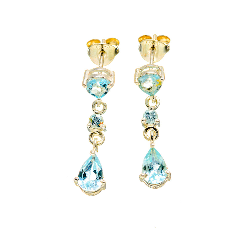 Blue Topaz Earrings handcrafted by Ana Silver Co - EARR412949