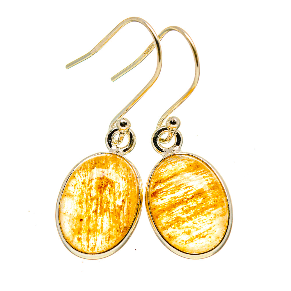 Rutilated Quartz Earrings handcrafted by Ana Silver Co - EARR412962