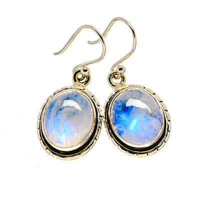Rainbow Moonstone Earrings handcrafted by Ana Silver Co - EARR412963