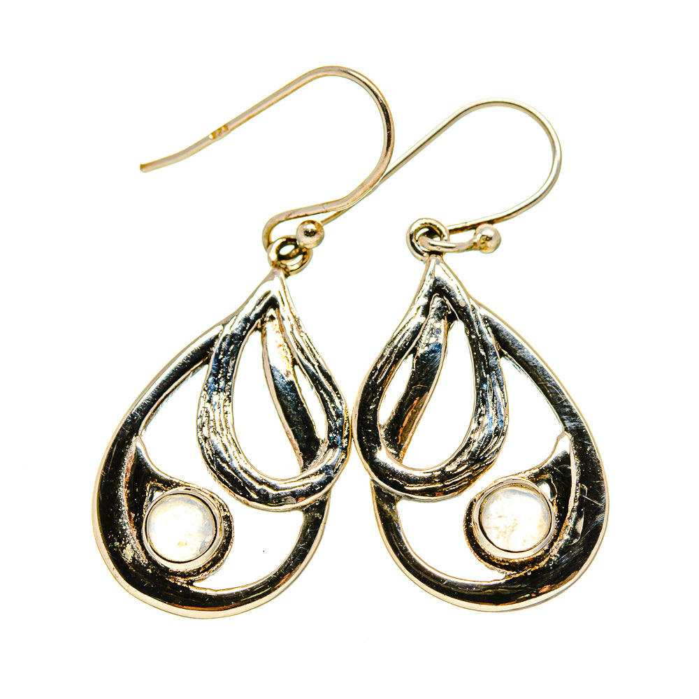 Rainbow Moonstone Earrings handcrafted by Ana Silver Co - EARR412968