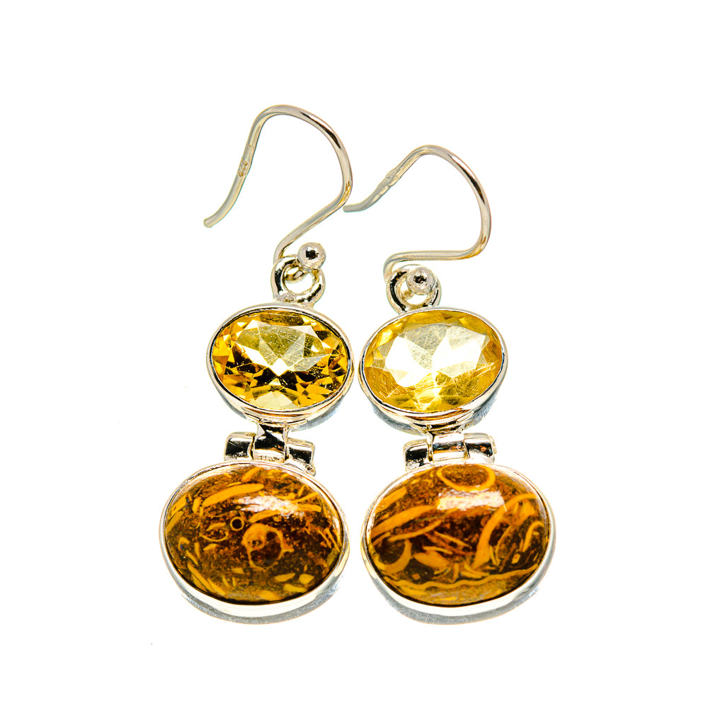 Chert Breccia Earrings handcrafted by Ana Silver Co - EARR412971