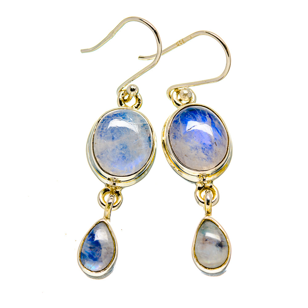 Rainbow Moonstone Earrings handcrafted by Ana Silver Co - EARR412978