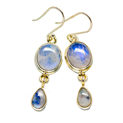 Rainbow Moonstone Earrings handcrafted by Ana Silver Co - EARR412978