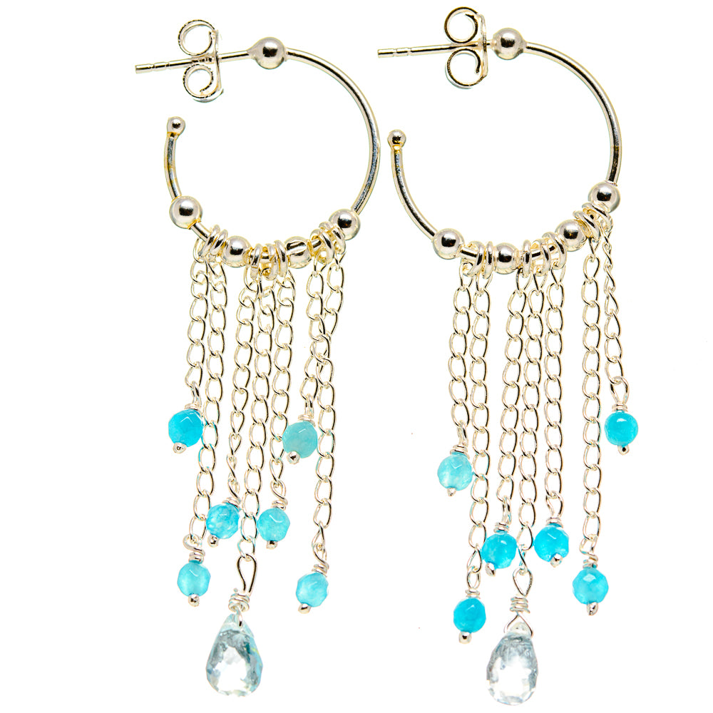 Blue Topaz Earrings handcrafted by Ana Silver Co - EARR413016