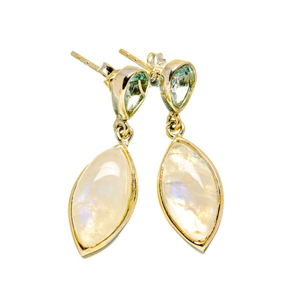 Rainbow Moonstone Earrings handcrafted by Ana Silver Co - EARR413023