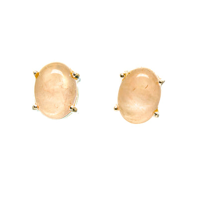 Rose Quartz Earrings handcrafted by Ana Silver Co - EARR413025