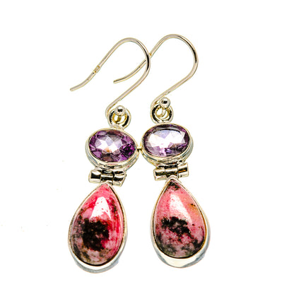 Rhodonite Earrings handcrafted by Ana Silver Co - EARR413040