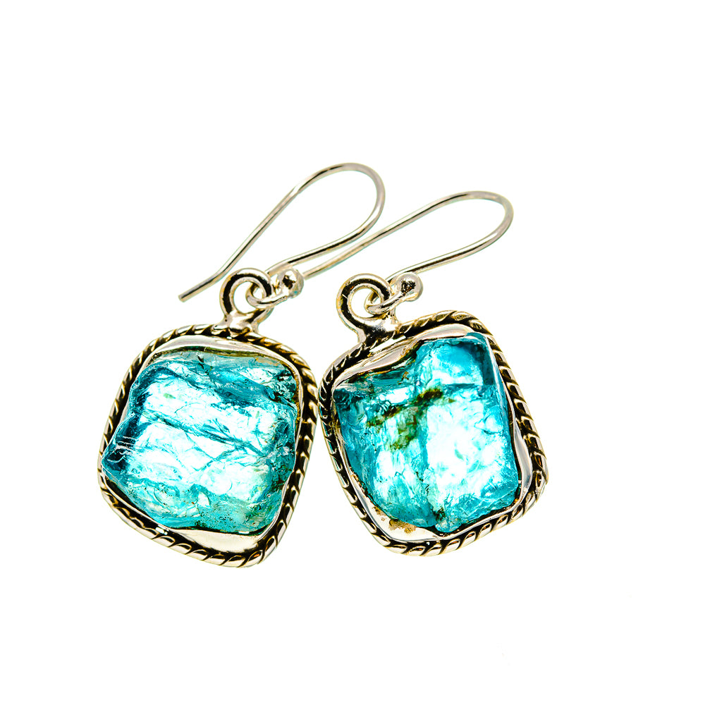 Blue Fluorite Earrings handcrafted by Ana Silver Co - EARR413042