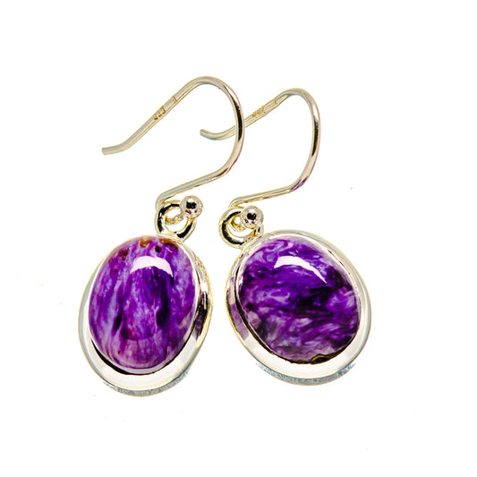 Charoite Earrings handcrafted by Ana Silver Co - EARR413052
