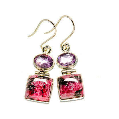 Rhodonite Earrings handcrafted by Ana Silver Co - EARR413058