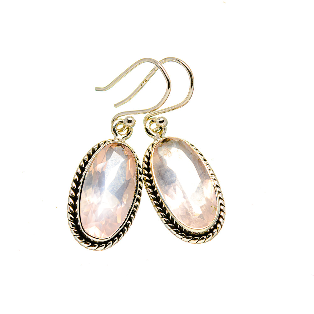 Rose Quartz Earrings handcrafted by Ana Silver Co - EARR413062