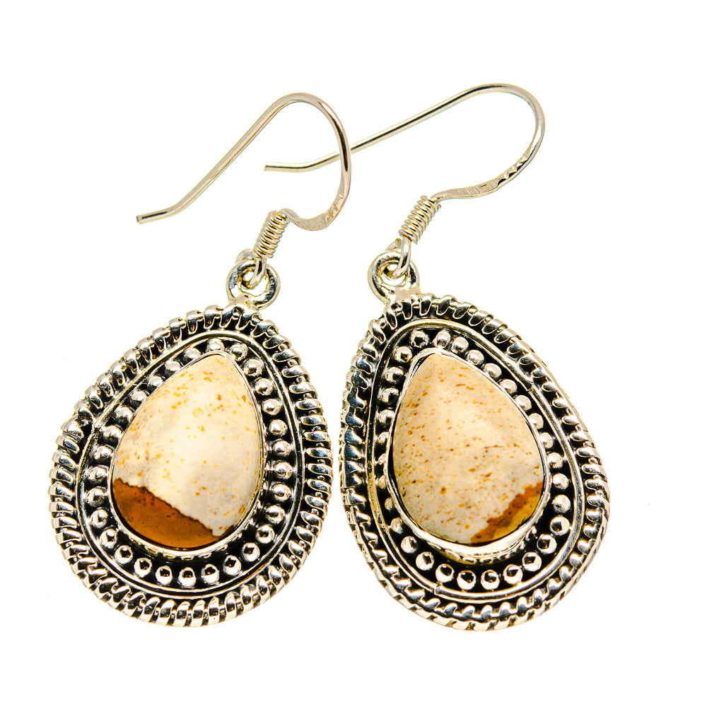 Picture Jasper Earrings handcrafted by Ana Silver Co - EARR413073