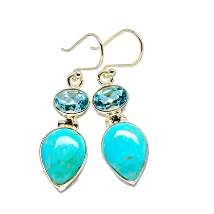 Arizona Turquoise Earrings handcrafted by Ana Silver Co - EARR413074