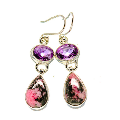 Rhodonite Earrings handcrafted by Ana Silver Co - EARR413094
